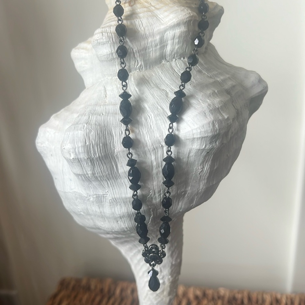 Black Beaded Necklace